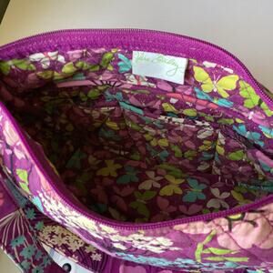 1098Vera Bradley FLUTTERBY ON THE GO PURSE HANDBAG 11.5" x 8.5" x 4" Pink/Purple